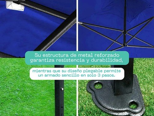 Gazebo Plegable 3x3 Reforzado Autoarmable Paredes Impermeable