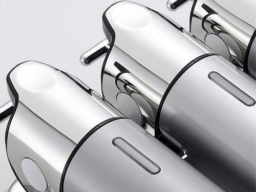 Dispenser Triple De Pared Plateado Para Jabón Shampoo Crema