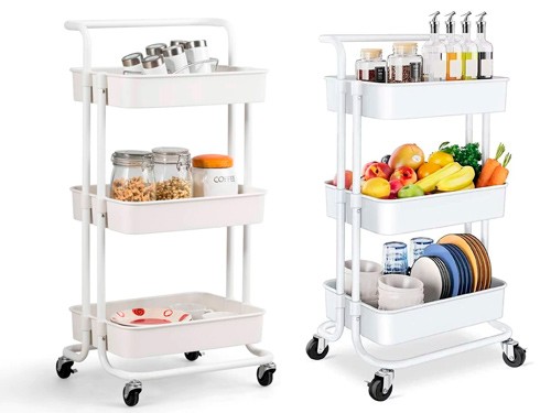 Carrito Organizador Con Ruedas Y Estantes Carro Multiuso