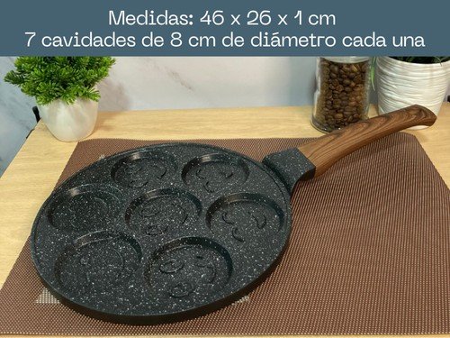 Sartén Panquequera 29 Cm X7 Antiadherente Huevo Frito Wafles