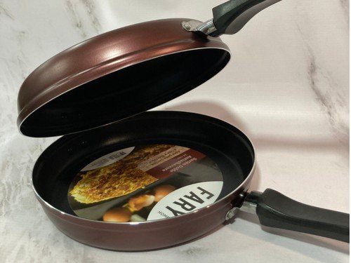 Sarten Doble Omeletera 24 Cm Aluminio Con Sistema Encastre