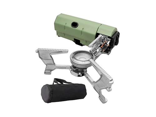 Anafe Cocina Portátil Dellorean Plegable Camping Gas Butano Verde