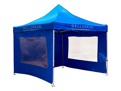Gazebo 3x3 Plegable Portatil + Bolso Transporte Aluminio Azul
