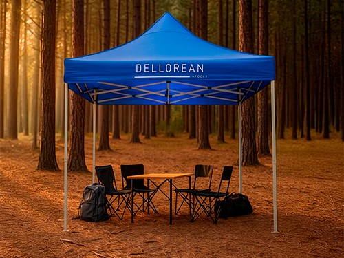 Gazebo 3x3 Plegable Portatil + Bolso Transporte Aluminio Azul