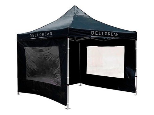 Gazebo 3x3 Plegable Portatil + Bolso Transporte Aluminio Negro