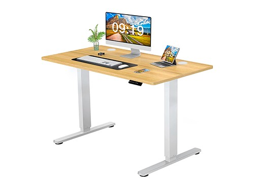 Escritorio Electrónico 140cm Dellorean Altura Regulable Marrón Claro