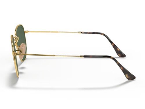 Anteojos Lentes De Sol Ray Ban Hexagonal 3548 001 54 Dorado Verde