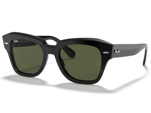 Anteojos Lentes De Sol State Street 2186 901/31 52 Negro Verde
