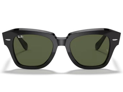 Anteojos Lentes De Sol State Street 2186 901/31 52 Negro Verde