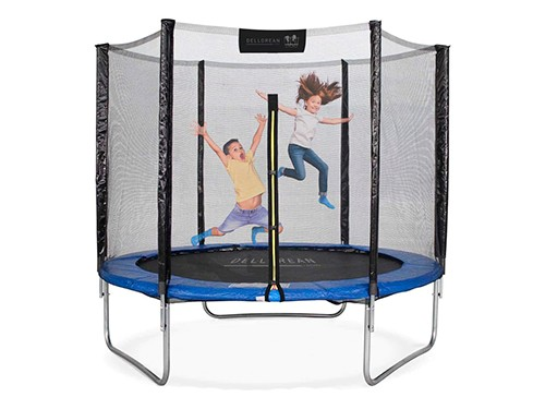 Cama Elástica 1,83m Dellorean Escalera Red Seguridad Niños