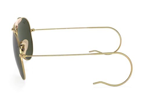 Anteojos Lentes De Sol Ray Ban Outdoorsman I 3030 0216 58 Dorado Verde