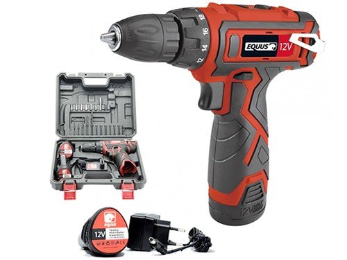 Taladro Inalámbrico 12v Con 2 Baterìas y Cargador Equus