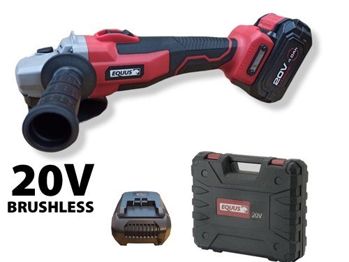 Amoladora Inalámbrica Brushless 20v Batería 4000 y cargador Equus