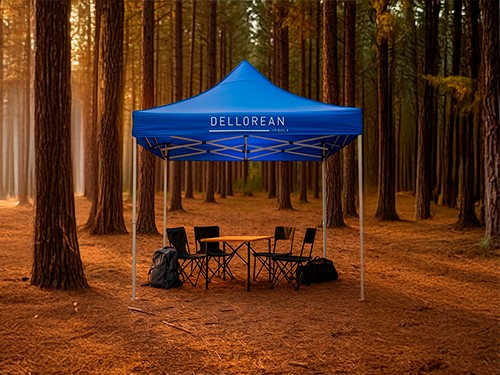 Gazebo 3x3 Plegable Portatil + Bolso Transporte Enrollable Azul