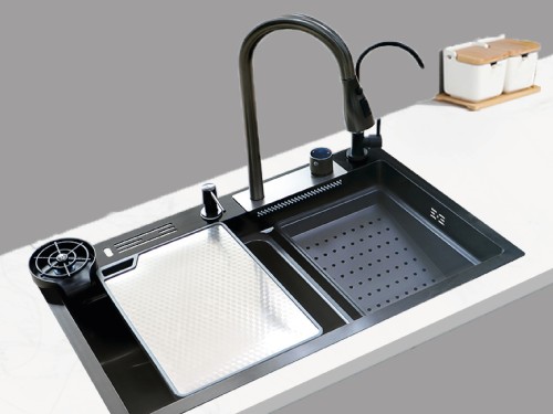 Bacha Inteligente De Cocina Acero Inox 304 Set Griferia SS-330