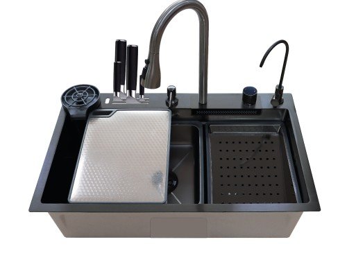 Bacha Inteligente De Cocina Acero Inox 304 Set Griferia SS-330