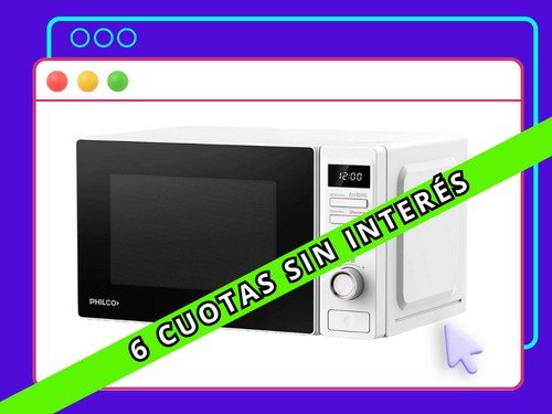 Microondas MPHRW20UAP Rotativo 20L Blanco Philco