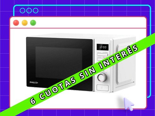Microondas Philco MPHDW20UAP Digital 20L Blanco