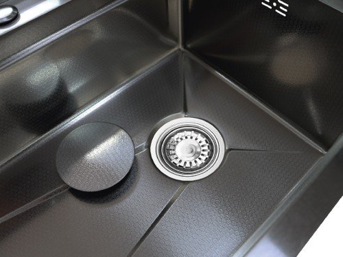 Bacha Inteligente De Cocina Acero Inox 304 Set Griferia SS-350