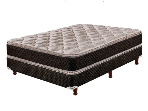 Conjunto Cannon Base Chocolate + Colchón Exclusive Pillow 2 plazas