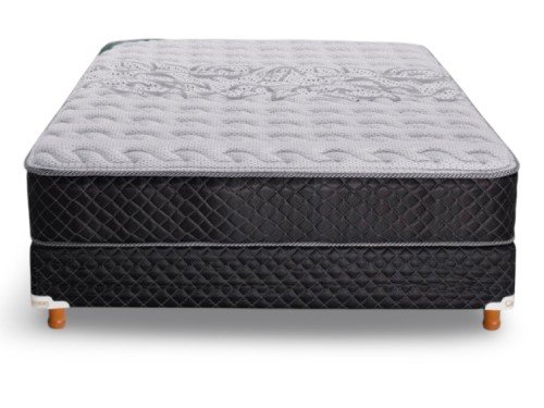 Conjunto Cannon Base Gris + Colchón Doral Resorte 140x190