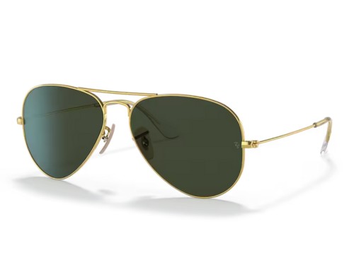 Anteojos Lentes De Sol Ray Ban Aviador 3025 W3400 58 Doradoo Verde