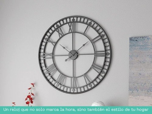 Reloj De Pared Grande Numeros Romanos 70 Cm Para Decoración