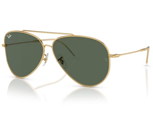 Anteojos Lentes De Sol Ray-Ban Aviator Reverse 0101S 001/VR 59 Dorado