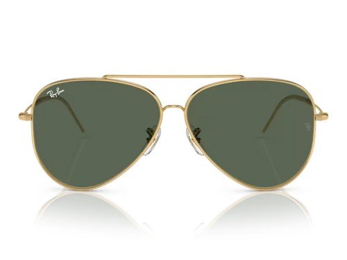 Anteojos Lentes De Sol Ray-Ban Aviator Reverse 0101S 001/VR 59 Dorado
