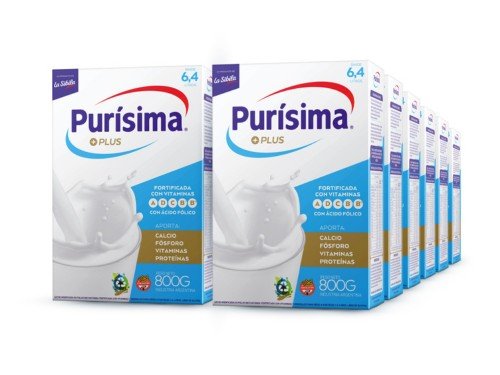Leche en polvo Purisima Plus 800g Pack x12 + ENVÍO GRATÍS
