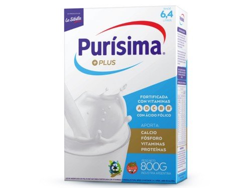 Leche en polvo Purisima Plus 800g Pack x12 + ENVÍO GRATÍS