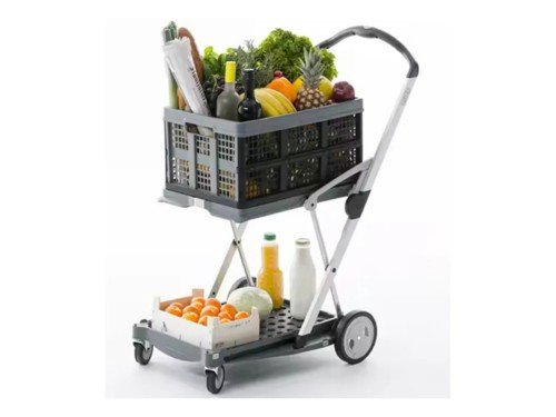 Changuito Carro Con Canasto De Compras Supermercado Plegable