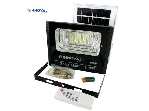 Reflector Solar 100W con Panel y Control Remoto