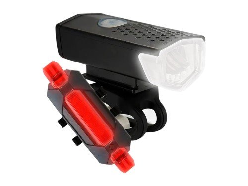 Kit de Luces LED USB Delantera y Trasera para Bicicleta
