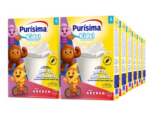 Leche en polvo Purisima Kids 800g Pack x12 + ENVÍO GRATÍS