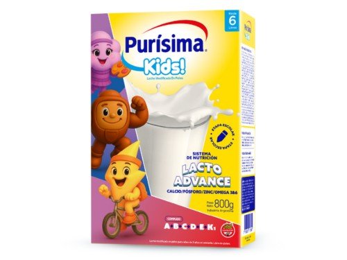 Leche en polvo Purisima Kids 800g Pack x12 + ENVÍO GRATÍS