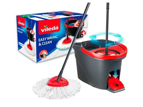 Vileda Easy Wring Mopa Microfibra Balde Centrifugado A Pedal