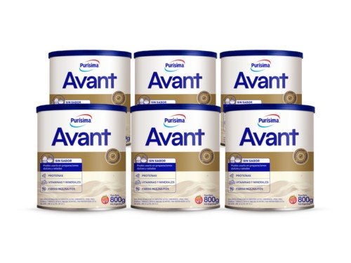 Suplemento Avant 800g Pack x6 latas SIN SABOR + ENVÍO GRATÍS