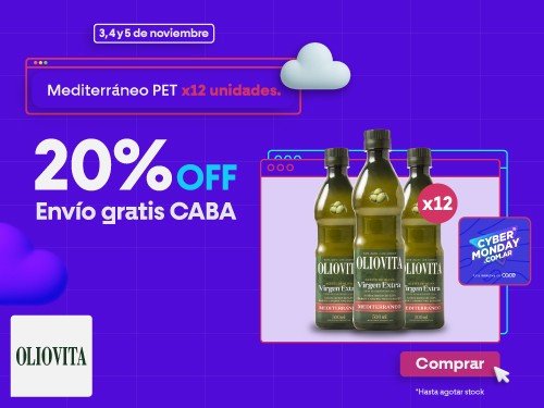 Aceite de Oliva Virgen Extra-Oliovita Mediterráneo PET 12x500