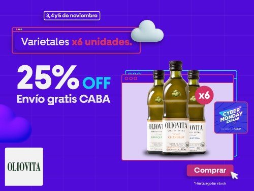 Aceite de Oliva Virgen Extra-Oliovita Mix Varietales 6 unidades x500ML