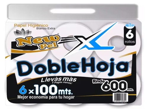 Papel Higiénico Premium Doble Hoja 600mts pack x 6u - Valija Portable