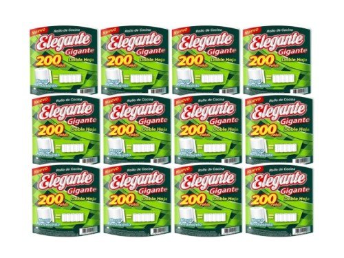 Rollo de Cocina Gigante 200 Paños - Bolsón x 12 unidades - Elegante