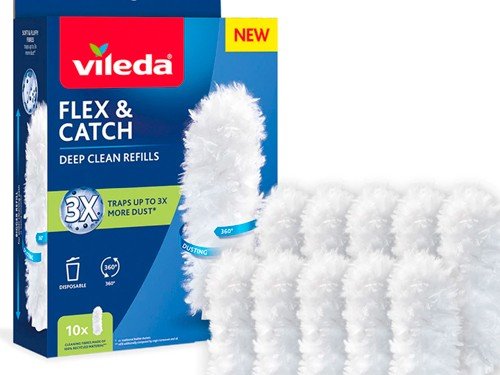 Vileda Flex & Catch Deep Clean Refills Repuesto Plumero 10u