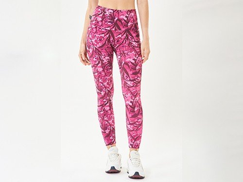 Calza deportiva estampada cintura alta y ancha