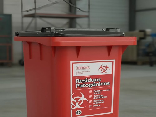 Recipiente De Residuos /reciclable X 120 Lts  Con Ruedas Colombraro
