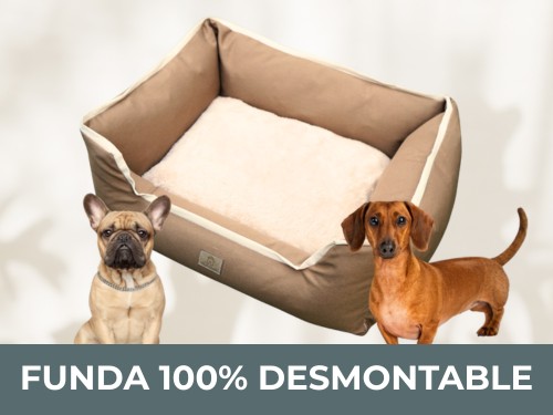 Cama Perro Funda 100% Desmontable Lavable Moises Con Cierre 50x60 cm