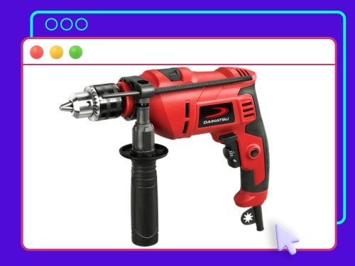 Taladro electrico percutor y destornillador TI500 - DAIHATSU