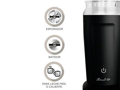 Espumero de Leche Smart-Tek [MF900] Leche fría y caliente - Negro