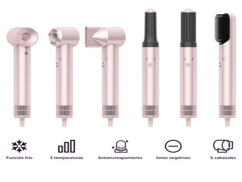 Prostyle Ion 5en1 Secador Cepillo Alisador Iónico Smart-Tek 1300w Bldc