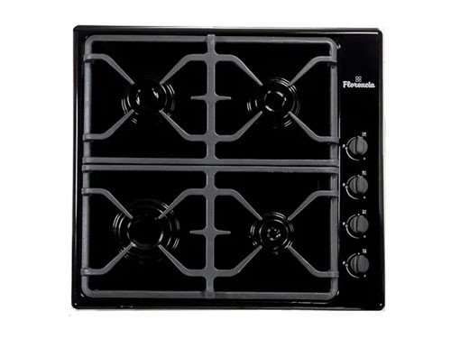 Anafe Negro 4 Hornallas con Encendido Rejilla de Fundición Florencia